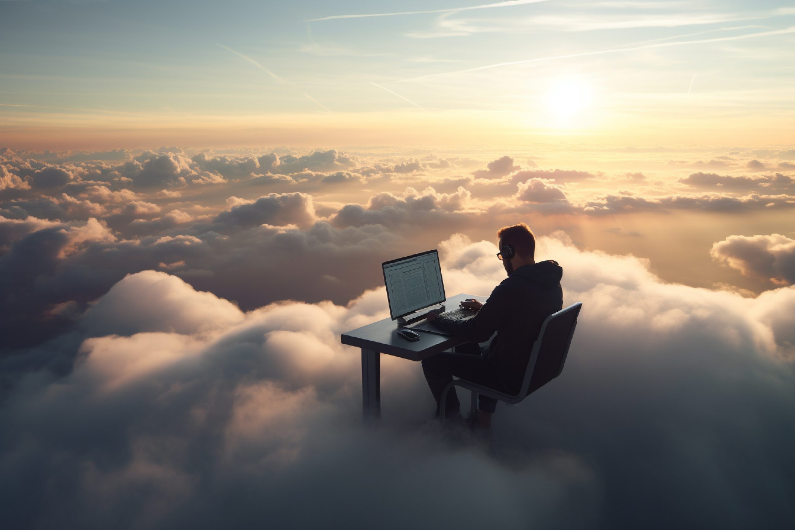Cloud engineer writing code